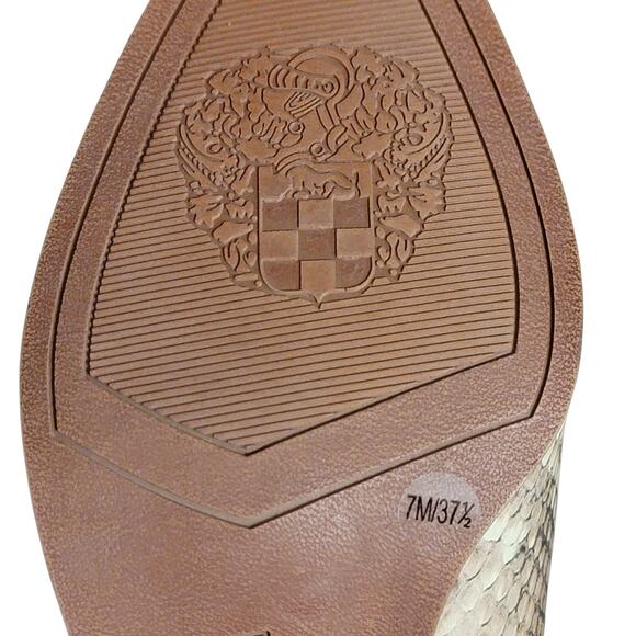 Vince Camuto Grasem Snakeskin Western Boots Pointed Toe Tan Gray 7M Boho NWT - Picture 10 of 13